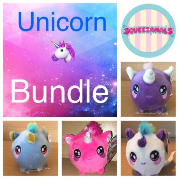 Squeezamals Toys Unicorn Bundle Nwt Squeezamals Set Scented
